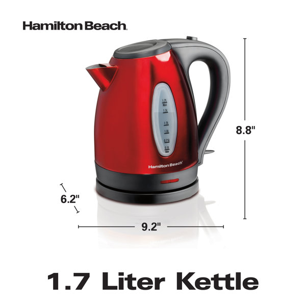 Hamilton Beach® 1.7 Liter Stainless Steel Electric Kettle & Reviews Wayfair